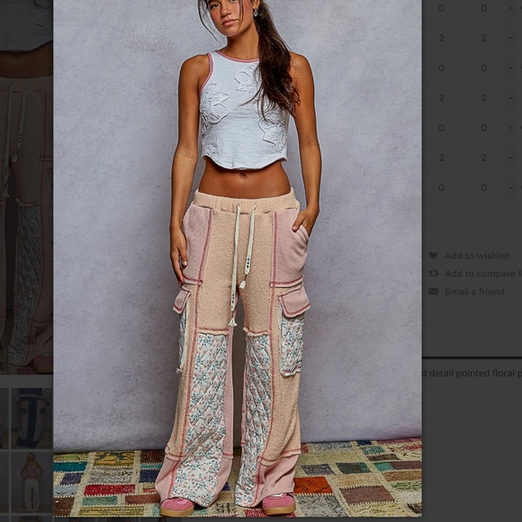 POL "Irene 2" POL Relaxed Fit Quilted Pants - Picture 3 of 7